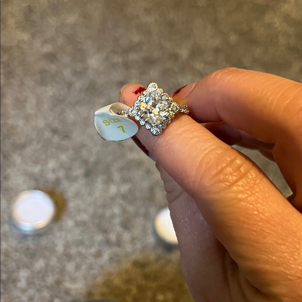 Silver and White Pendant Necklace